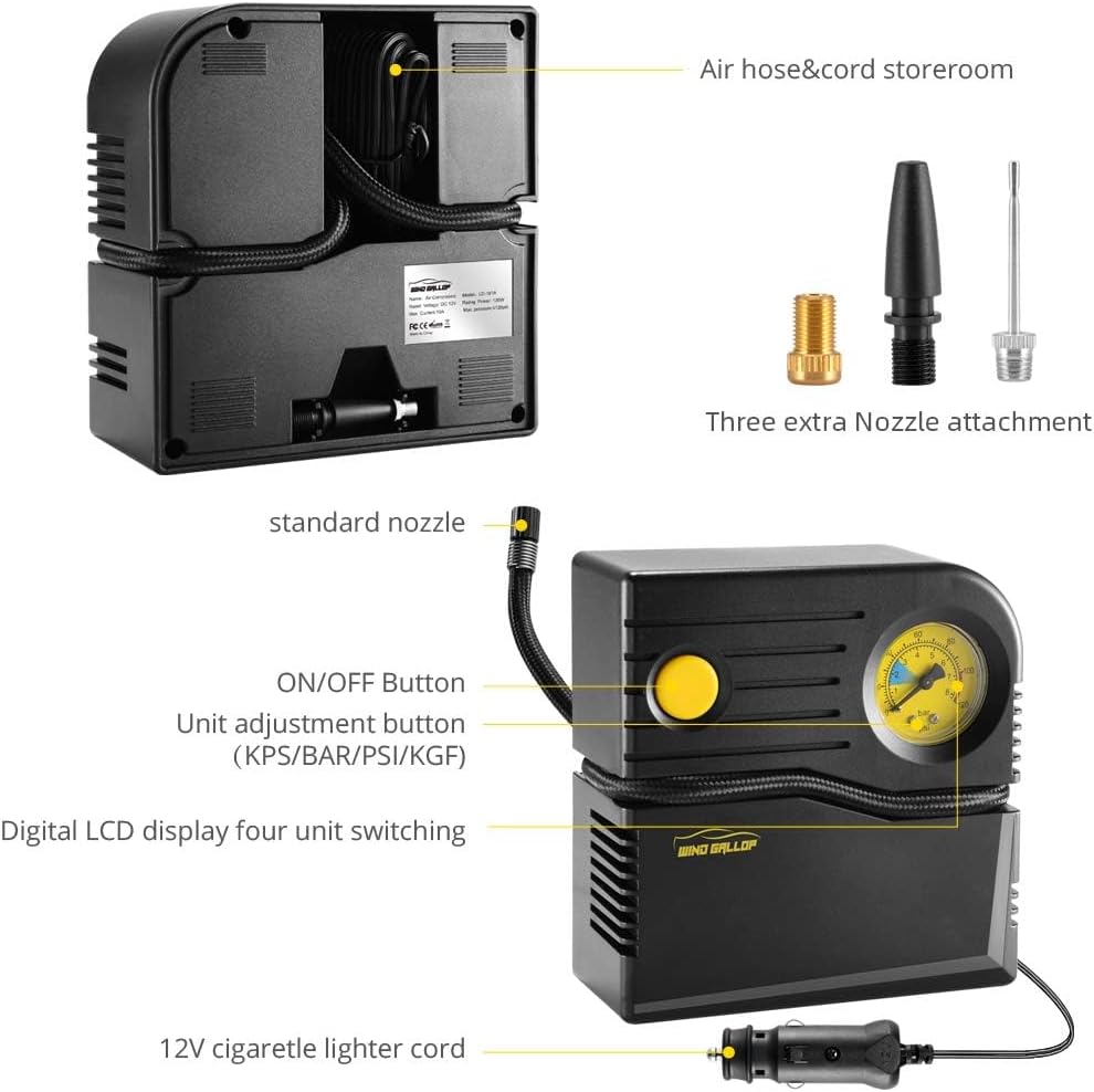Mini 12v Kompressor Auto Luftpumpe Autoreifen Pumpe Reifen Pumpe für Auto Elektrische Luftkompressor