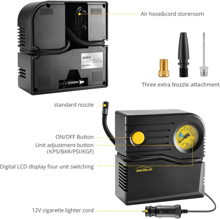 Mini 12v Kompressor Auto Luftpumpe Autoreifen Pumpe Reifen Pumpe für Auto Elektrische Luftkompressor