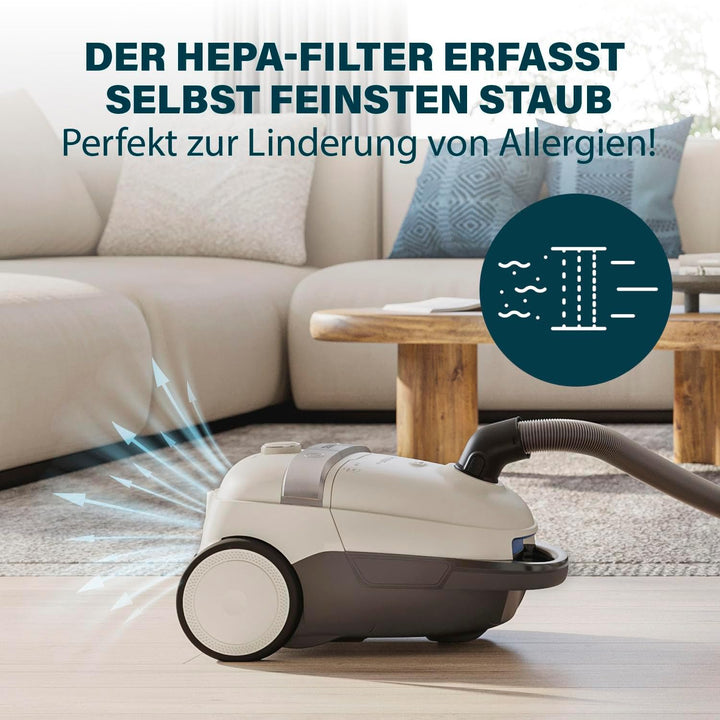 Princess Airmotion Plus, Leicht & Kompakt & grosses Volumen 4L, 700W, HEPA-Filter, 10m Aktionsradius
