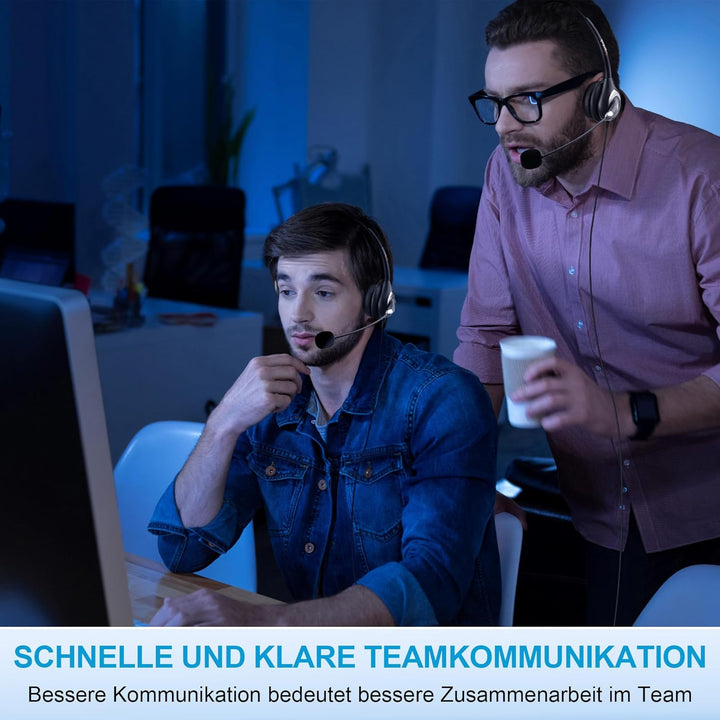 Wantek 601N Headset Typ-C Mono mit Mikrofon Noise Cancelling und 3,5mm Stecker USB C auf A Adapter f
