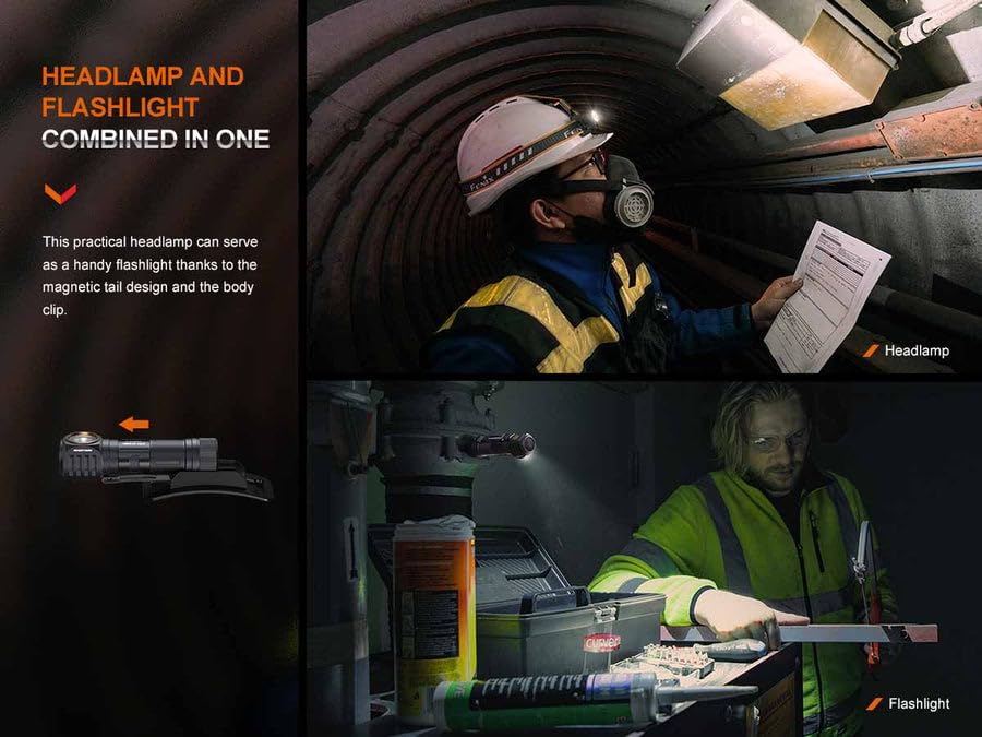 FENIX HM61R v2.0 1600 Lumen wiederaufladbare Stirnlampe