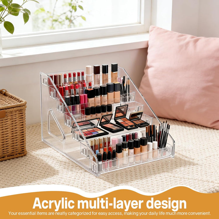 2 Stück Nagellack Aufbewahrung, 7 Schichten Nagellack Regal Kartenständer Transparent Acryl Nagellac