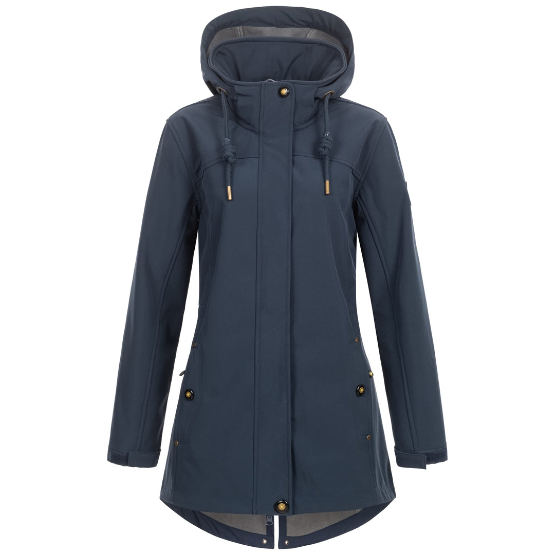 Ankerglut Damen Softshellmantel Kurzmantel mit Kapuze Gefüttert Übergangsjacke #Ankerglutbrise Softs