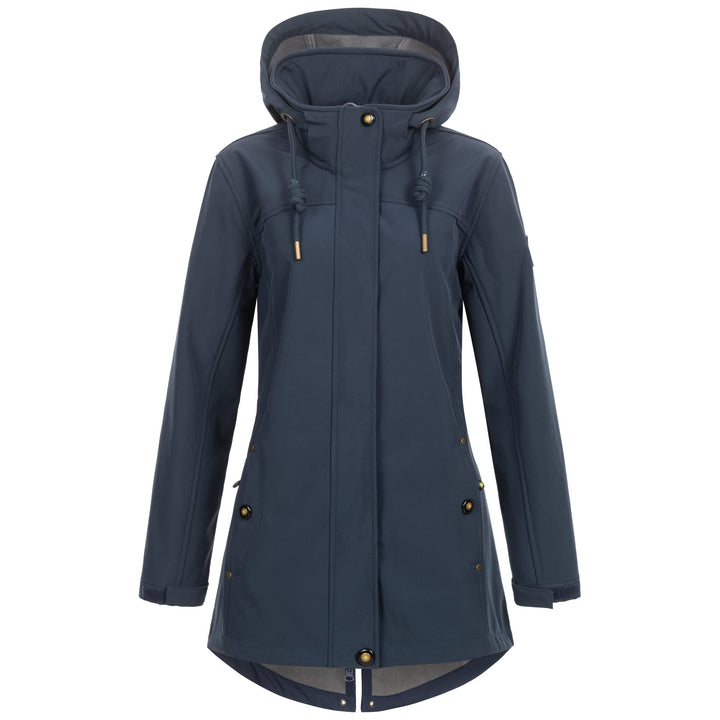 Ankerglut Damen Softshellmantel Kurzmantel mit Kapuze Gefüttert Übergangsjacke #Ankerglutbrise Softs