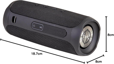 Manta Tragbarer Musikbox Bluetooth Lautsprecher USB 2x5W – IPX4 Wasserdichter - Boombox FM/USB/Micro