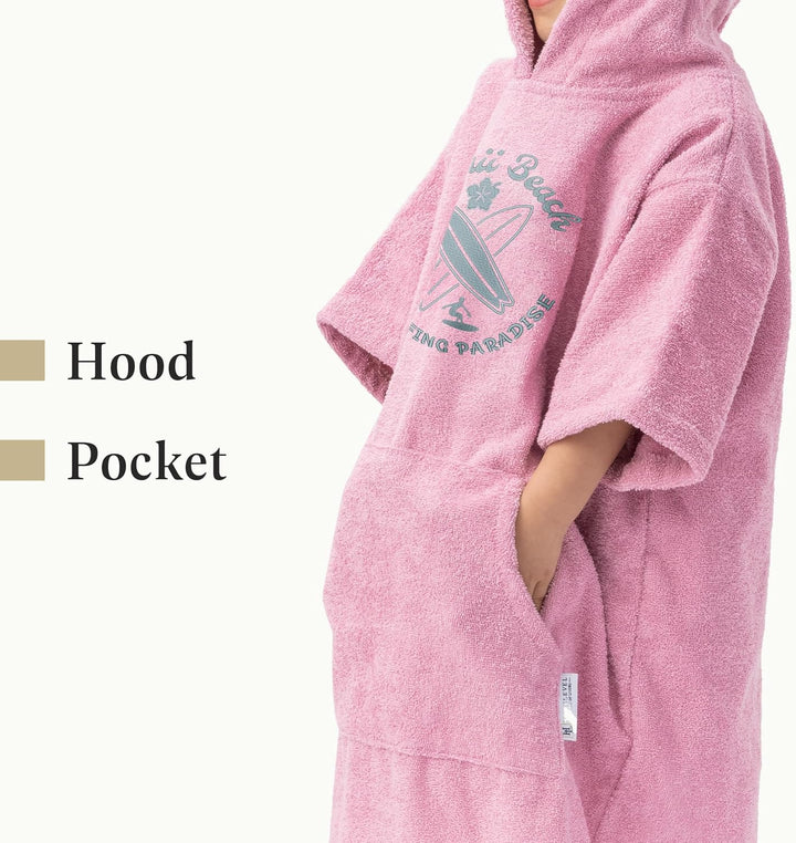 HOMELEVEL Badeponcho für Kinder und Teenager - Poncho Handtuch für Strand Schwimmbad - Surfponcho mi