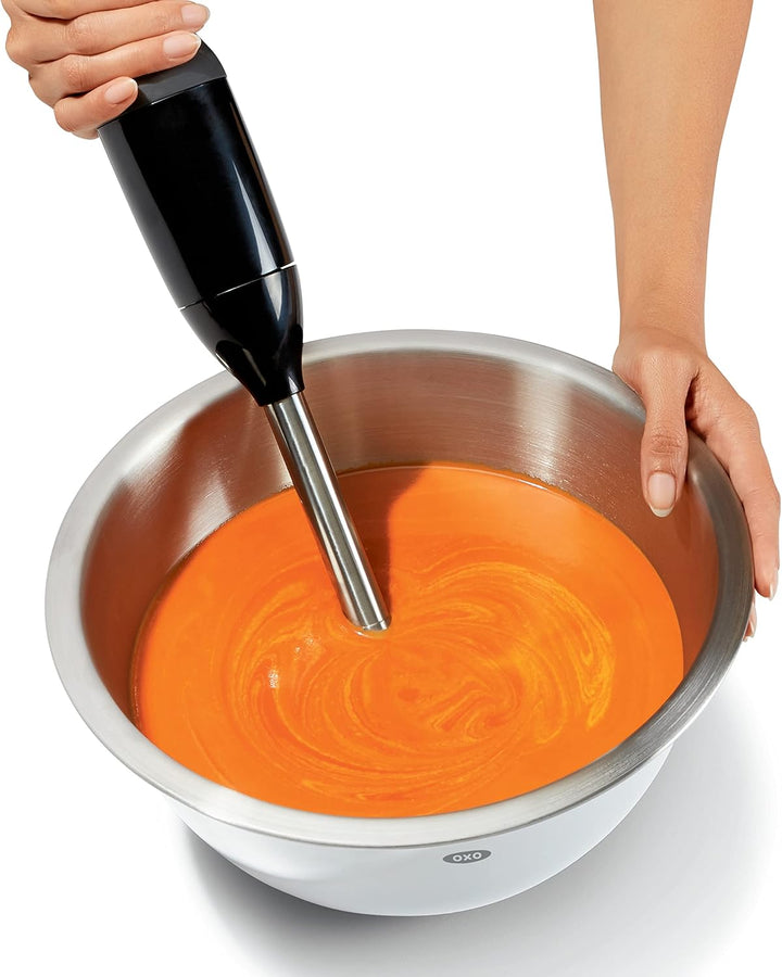 OXO Good Grips 3-Piece Stainless-Steel Mixing Bowl Set, White White Set, White Set