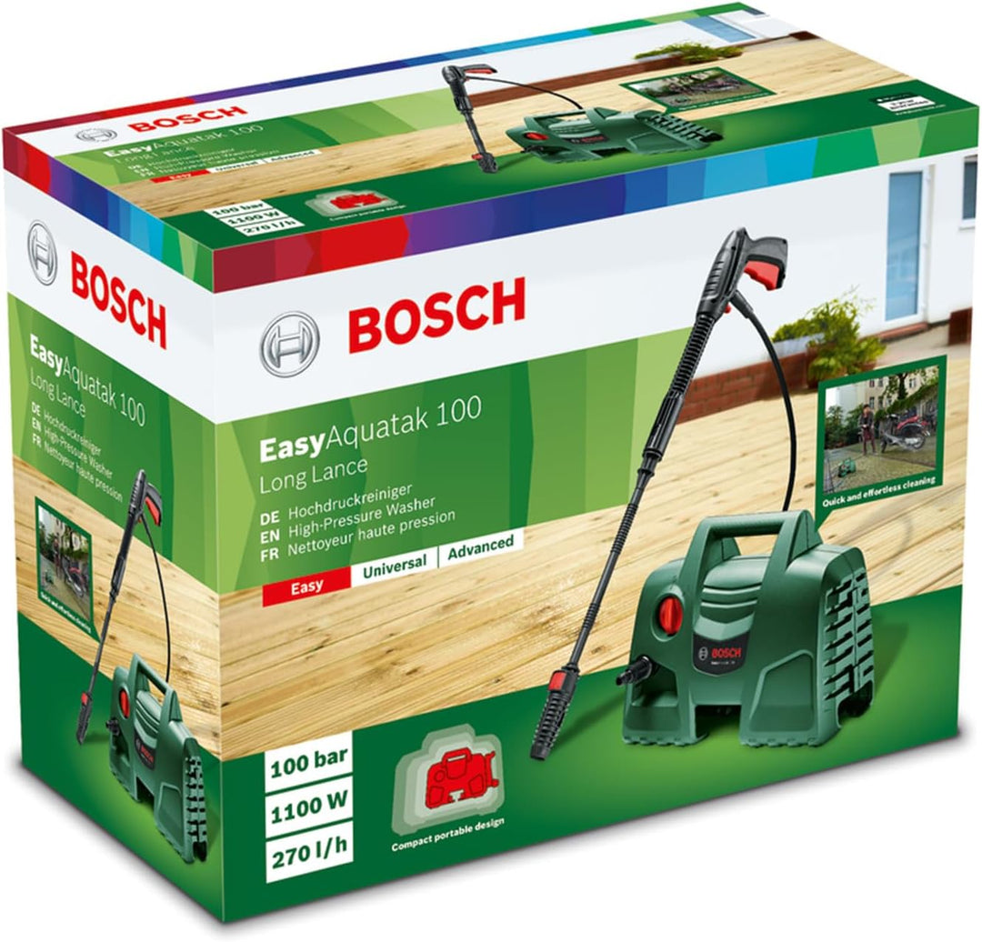 Bosch Home and Garden Hochdruckreiniger EasyAquatak 100 Long Lance (1100 W, 5 m Schlauch, max. Förde