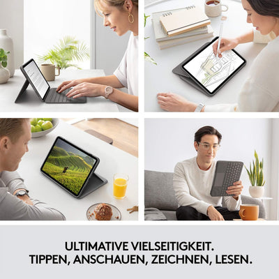 Logitech Folio Touch Hülle Tastatur, Trackpad und Smart Connector für iPad Air 4. Gen 5. Gen 2020, 2