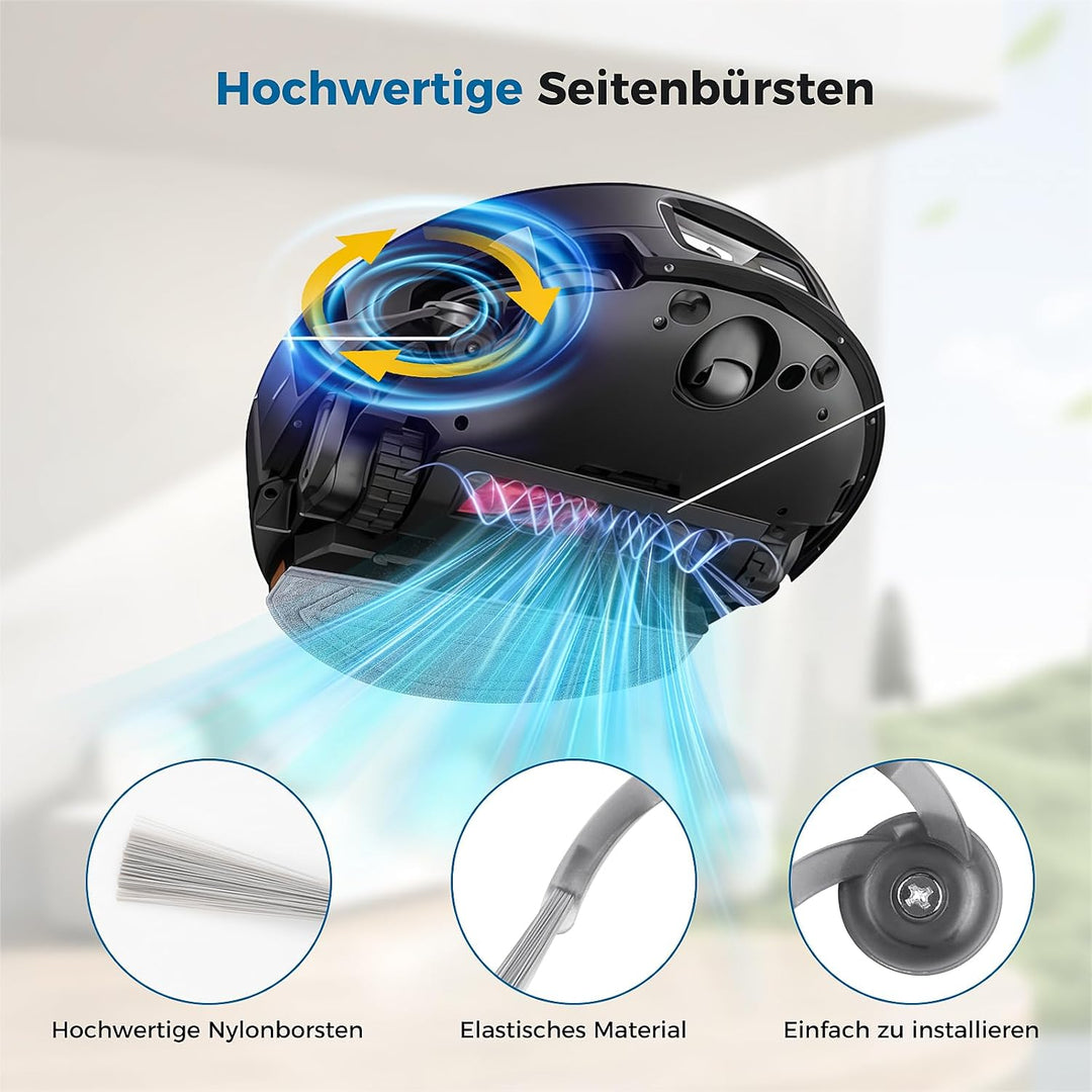 27 Stück Zubehör für Roborock Saros 20 Sonic Saugroboter | 2 Hauptbürste, 6 Staubbeutel, 6 Filter, 4