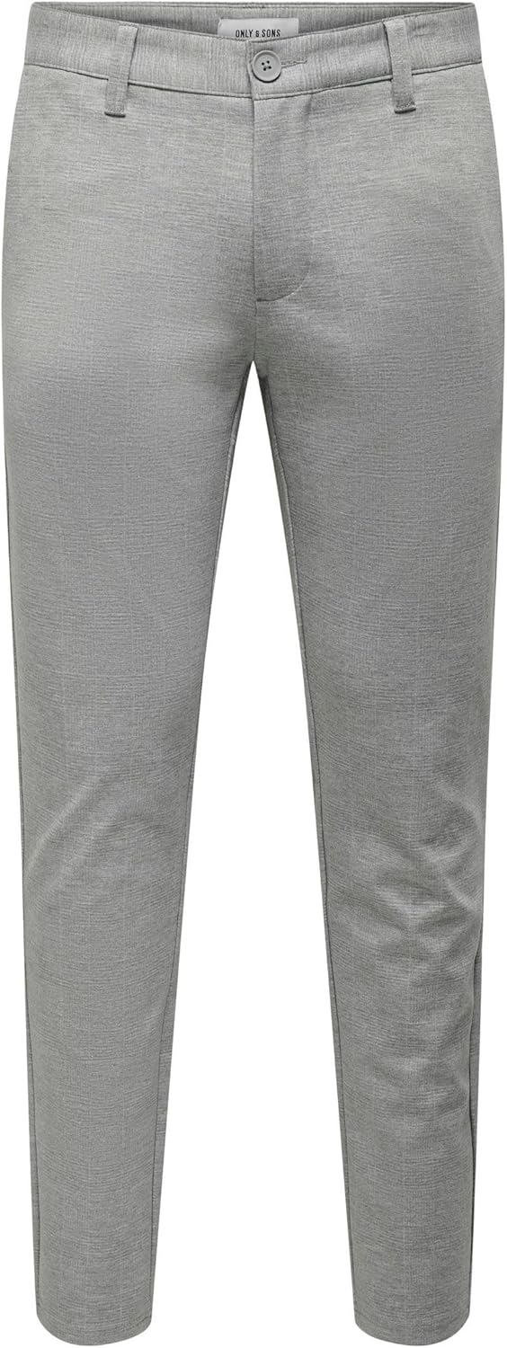 ONLY & SONS Male Chino Hose ONSMAKR Check Pants HY GW 9887 NOOS 30W / 34L Dress Blues 1, 30W / 34L D