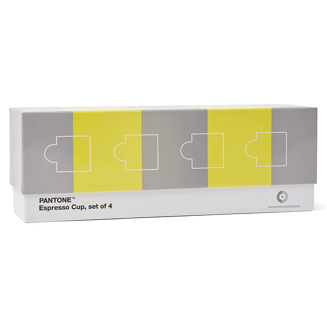 Pantone Porzellan Espressotassen im 4er-Set in Geschenkbox, 120 ml, mit Henkel, spülmaschinenfest, C