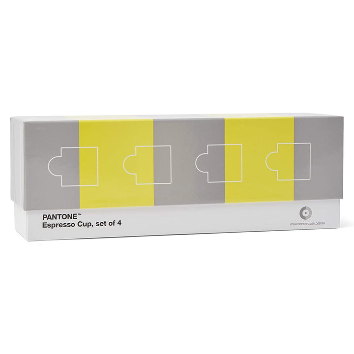 Pantone Porzellan Espressotassen im 4er-Set in Geschenkbox, 120 ml, mit Henkel, spülmaschinenfest, C