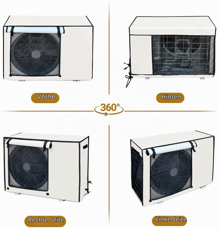 Sunsiou Klimaanlagenabdeckung Aussen 80x30x55cm, Abdeckung für Klimaanlage mit Schnalle, Wasserdicht