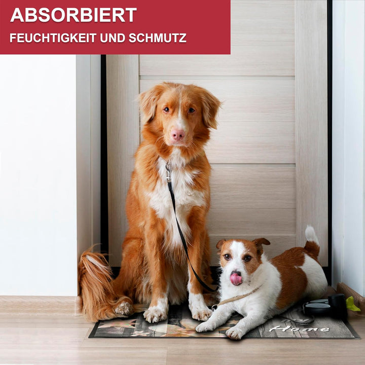 Hochwertige Fussmatte 60x80 cm (Large) – Schmutzfangmatte für Innen & Aussen, rutschfest mit hoher S