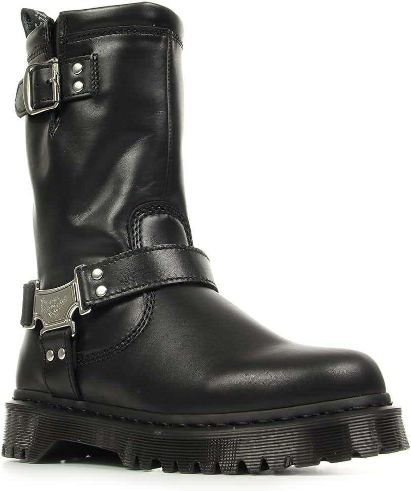 Dr. Martens Unisex-Erwachsene Anistone Hi Motorradstiefel 39 EU Schwarz, 39 EU Schwarz