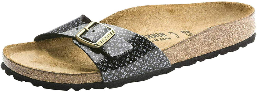 Birkenstock Madrid 40623, Unisex - Erwachsene Clogs & Pantoletten aus Birko-Flor 38 EU Schmal Schwar