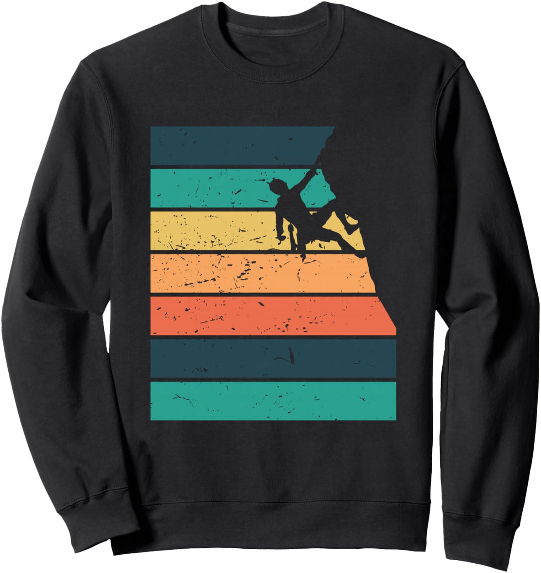 Klettern Retro Hintergrund Sweatshirt