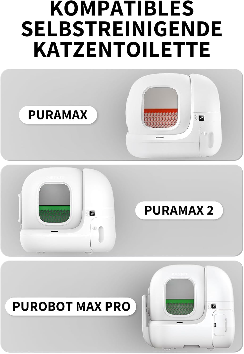 PETKIT Magnetischer Staubschutzvorhang 2.0 für PUROBOT MAX PRO & PURAMAX 2, Reduziert Streuverschlep