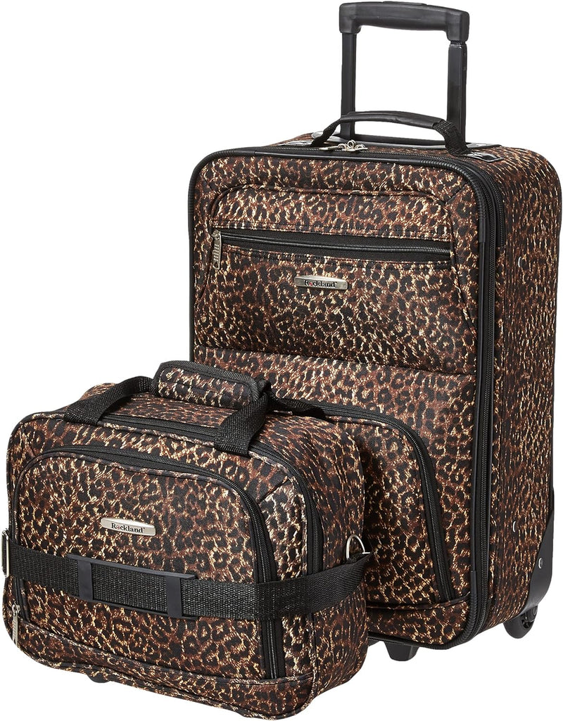 Rockland Fashion Softside Gepäck-Set, aufrecht stehend, Leopard, Einheitsgrösse, Fashion Softside Ge