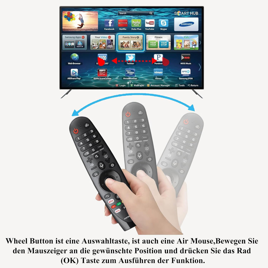 Ersatz Fernbedienung LG Magic Fernbedienung für LG AN-MR20GA AN-MR19BA AN-MR18BA Smart TV 4K Ultra U