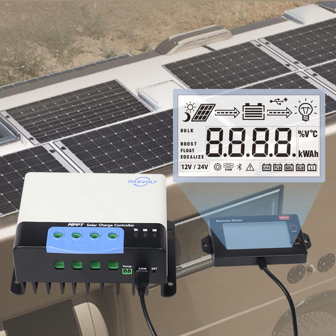 DASVOLT®, RM-6 LCD-Display Nur passend für MPPT-Solarladeregler der DASVOLT oder SNRE Serie Anschlus
