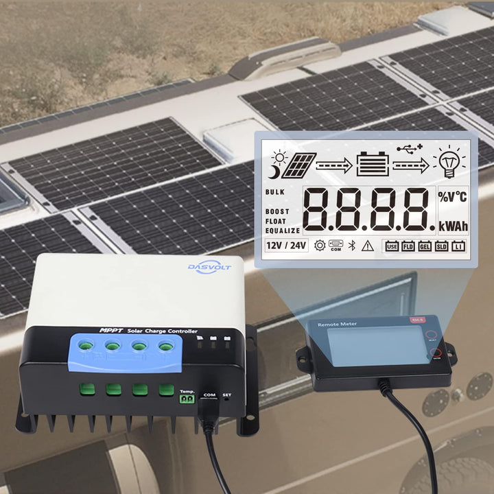 DASVOLT®, RM-6 LCD-Display Nur passend für MPPT-Solarladeregler der DASVOLT oder SNRE Serie Anschlus