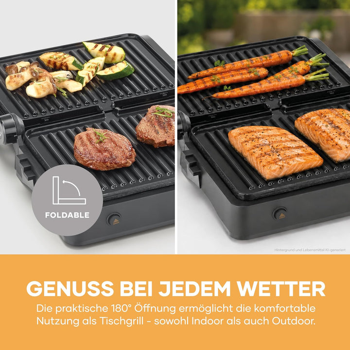 SEVERIN SEVINI Lite, Kontaktgrill für Fleisch, Fisch &amp; Gemüse, Keramikbeschichteter Sandwich-Maker f