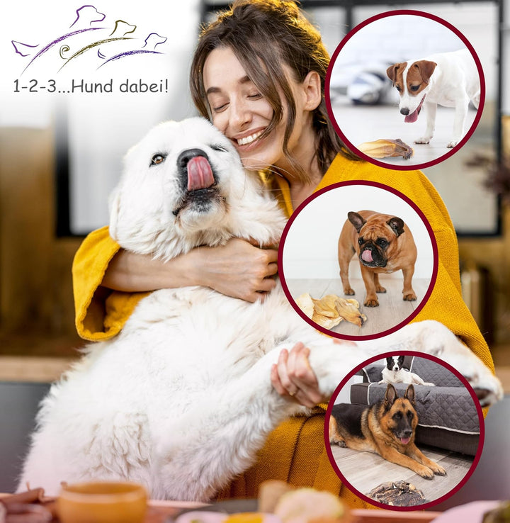 123...Hund dabei! - Büffel-Lunge 3kg, Rinderlunge XXL-Pack, fettarm, getrocknetes Rindfleisch, schon