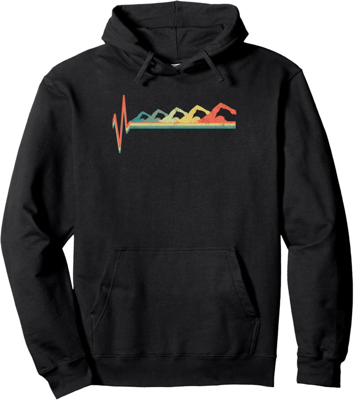 Schwimmen Vintage Pullover Hoodie
