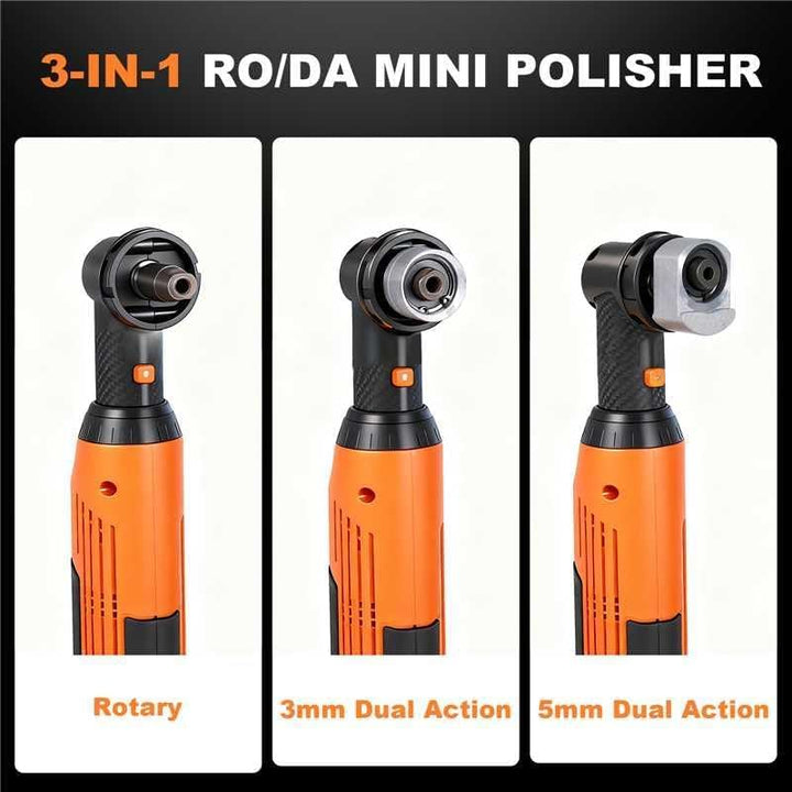 Protmex Mini Poliermaschine Auto Akku, 1.2/1.6/2 Inch Mini Poliermaschine 8 Geschwindigkeiten 2500-6