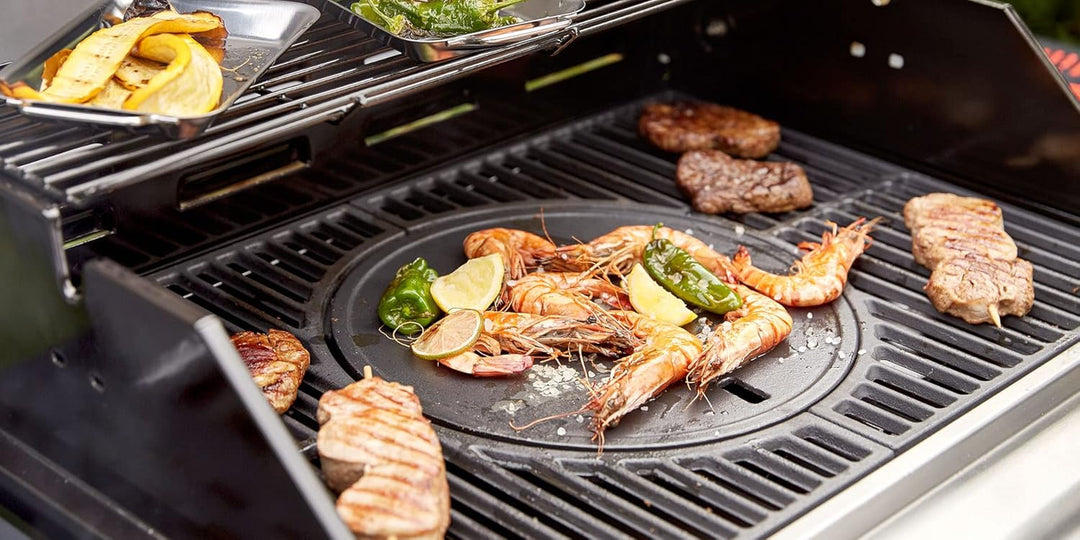 LANDMANN Modulus Grillplatte | Aus emailliertem Gusseisen | Passend für das Grillrostsystem Modulus