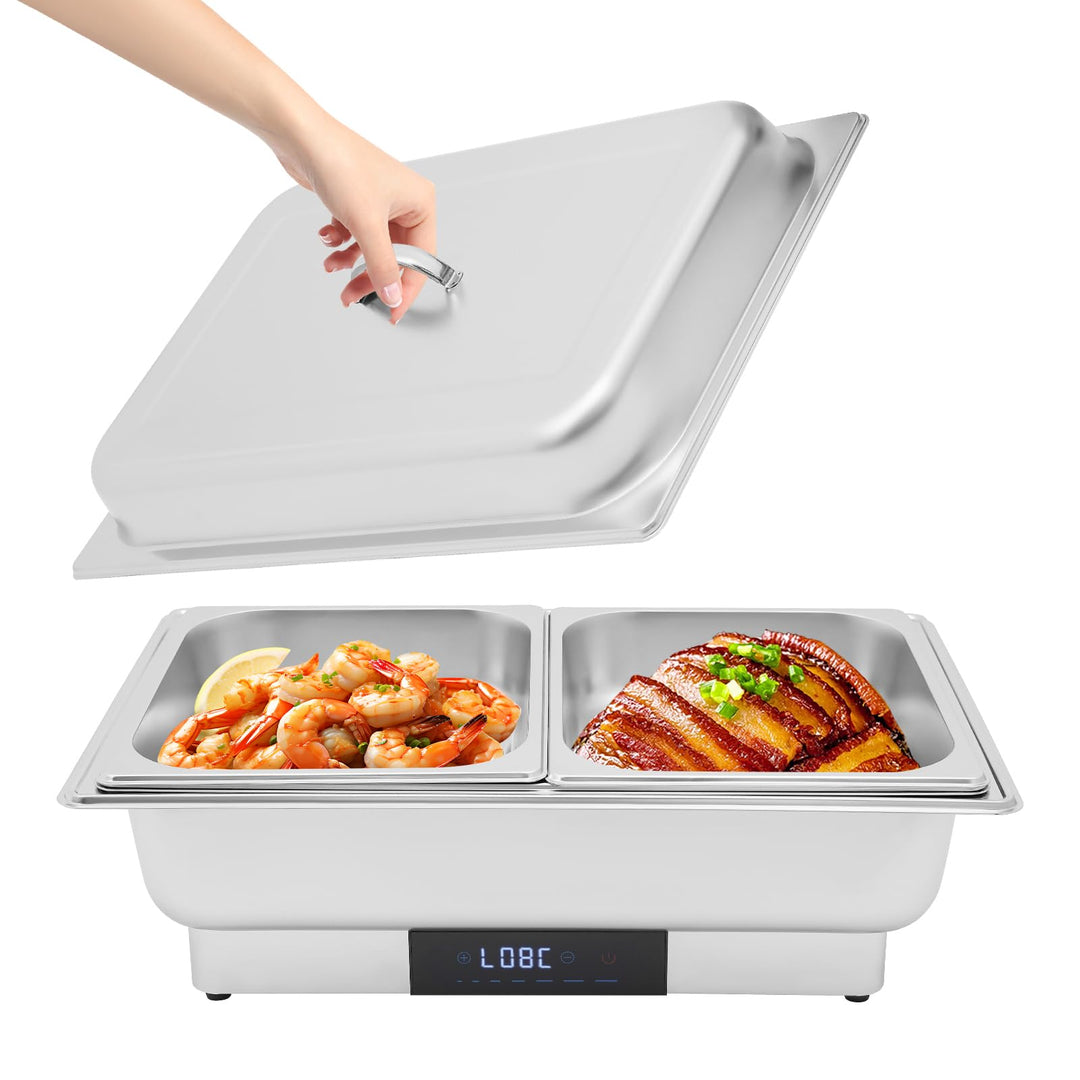 600W Chafing Dish Elektrisch Buffetwärmer Elektrisch Warmhaltebehälter Essen Wärmebehälter für Speis