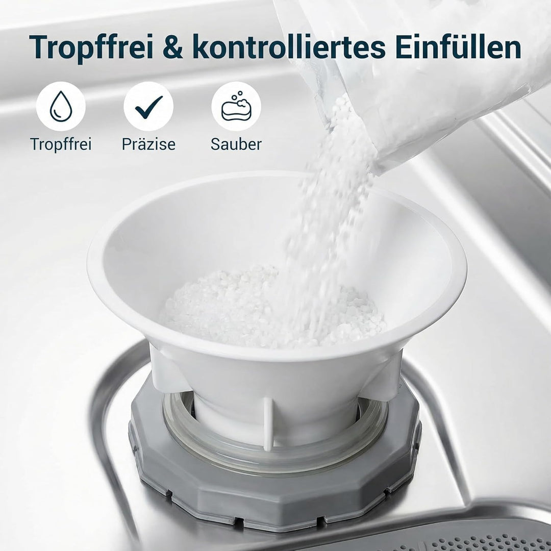 2er Set Geschirrspüler Salztrichter passend für Bosch Siemens Neff Constructa 00645000 – Einfüllhilf