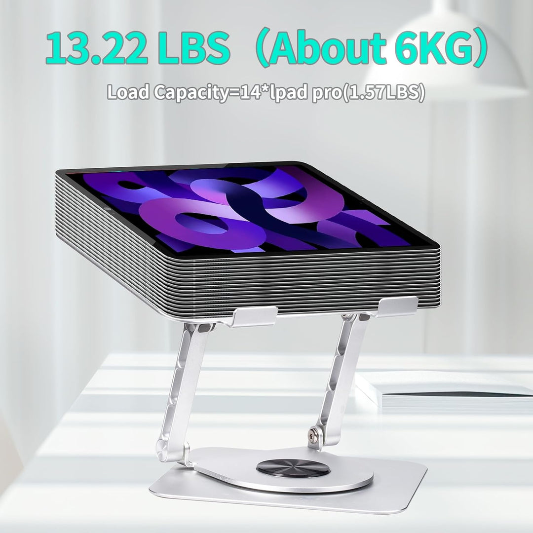 Crumya Laptop Ständer – Ständer aus Aluminiumlegierung,360 Grad Drehbar,PC,Faltbar,Ergonomisch,Höhe