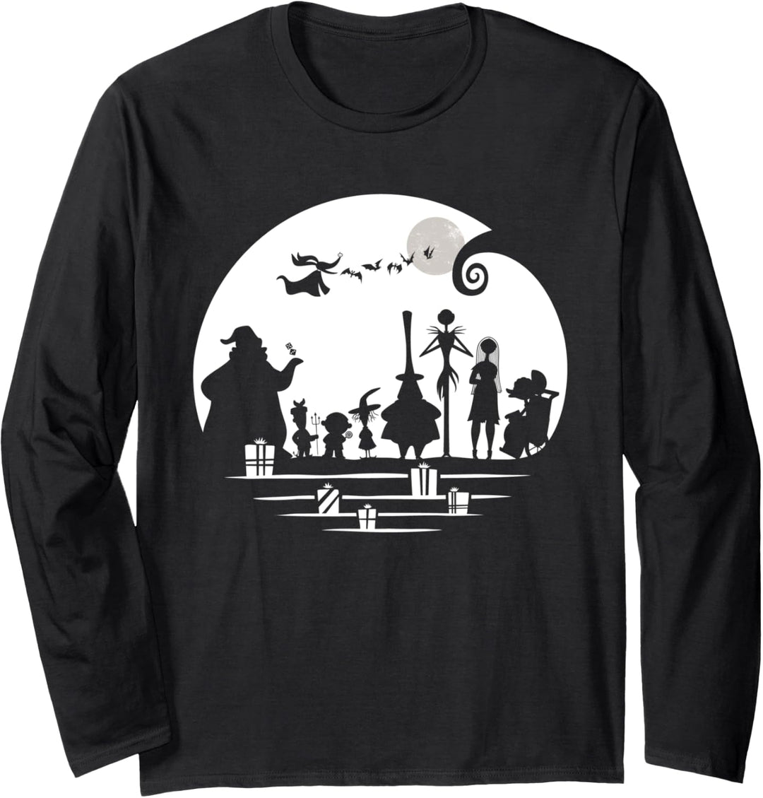 Disney The Nightmare Before Christmas Holiday Silhouette Langarmshirt
