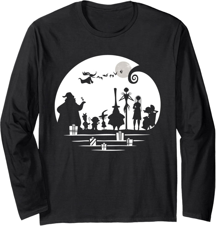 Disney The Nightmare Before Christmas Holiday Silhouette Langarmshirt