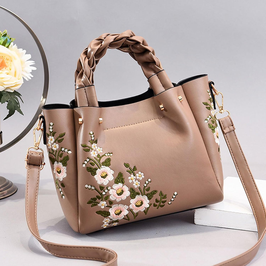 NICOLE &amp; DORIS Elegant Handtasche Damen Shopper Tote PU-Leder Henkeltasche Frauen Schultertasche Bes