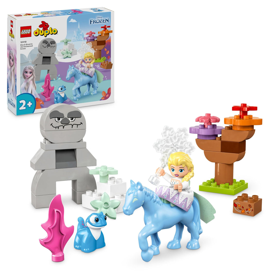 LEGO DUPLO | Disney ELSA und Bruni im Zauberwald, Eiskönigin-Spielzeug mit 4 Figuren für 2-jährige K