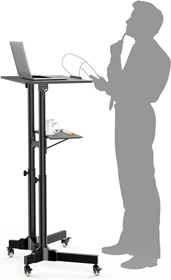 Techly ICA-TB TPM-1BK Notebook Stand Schwarz - Notebook-Ständer (Notebook Stand, Schwarz, Metall, 10