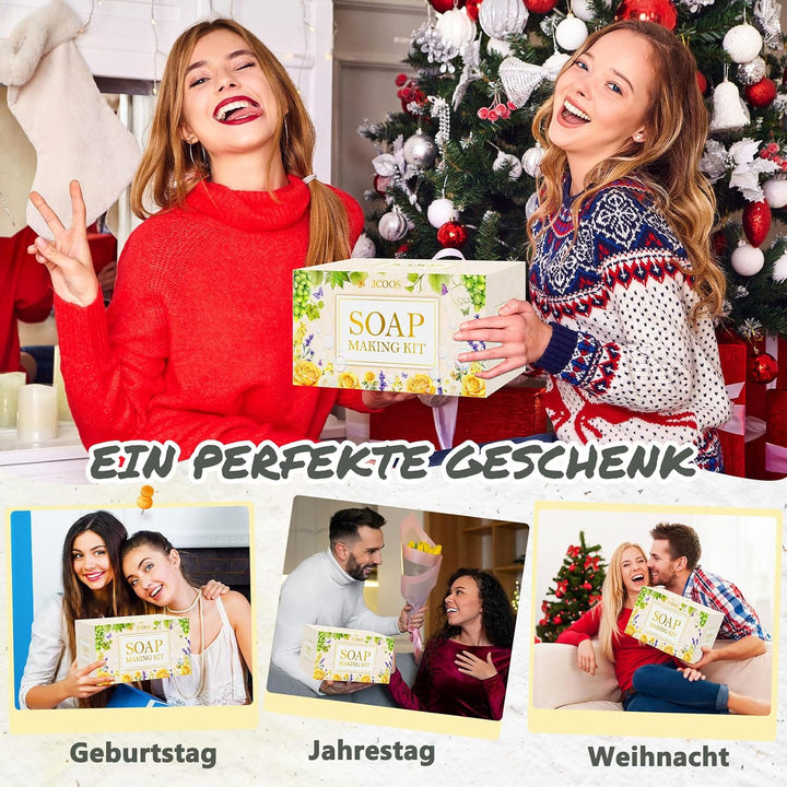 Vezerd Seife Selber Machen, Kreative Bastelset Erwachsene DIY Set | Seifenherstellung mit Seifenform