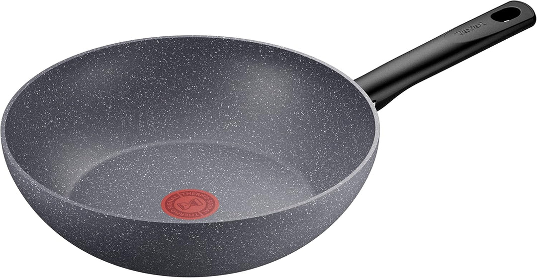 Tefal G28019 Natural On Wokpfanne 28 cm | Mineralia+ Antihaftversiegelung | Thermo-Signal für alle H