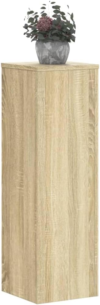 Pflanzenständer 2 STK. Sonoma-Eiche 25x25x80 cm Holzwerkstoff Pflanzenregal, Blumenregal Indoor/Outd