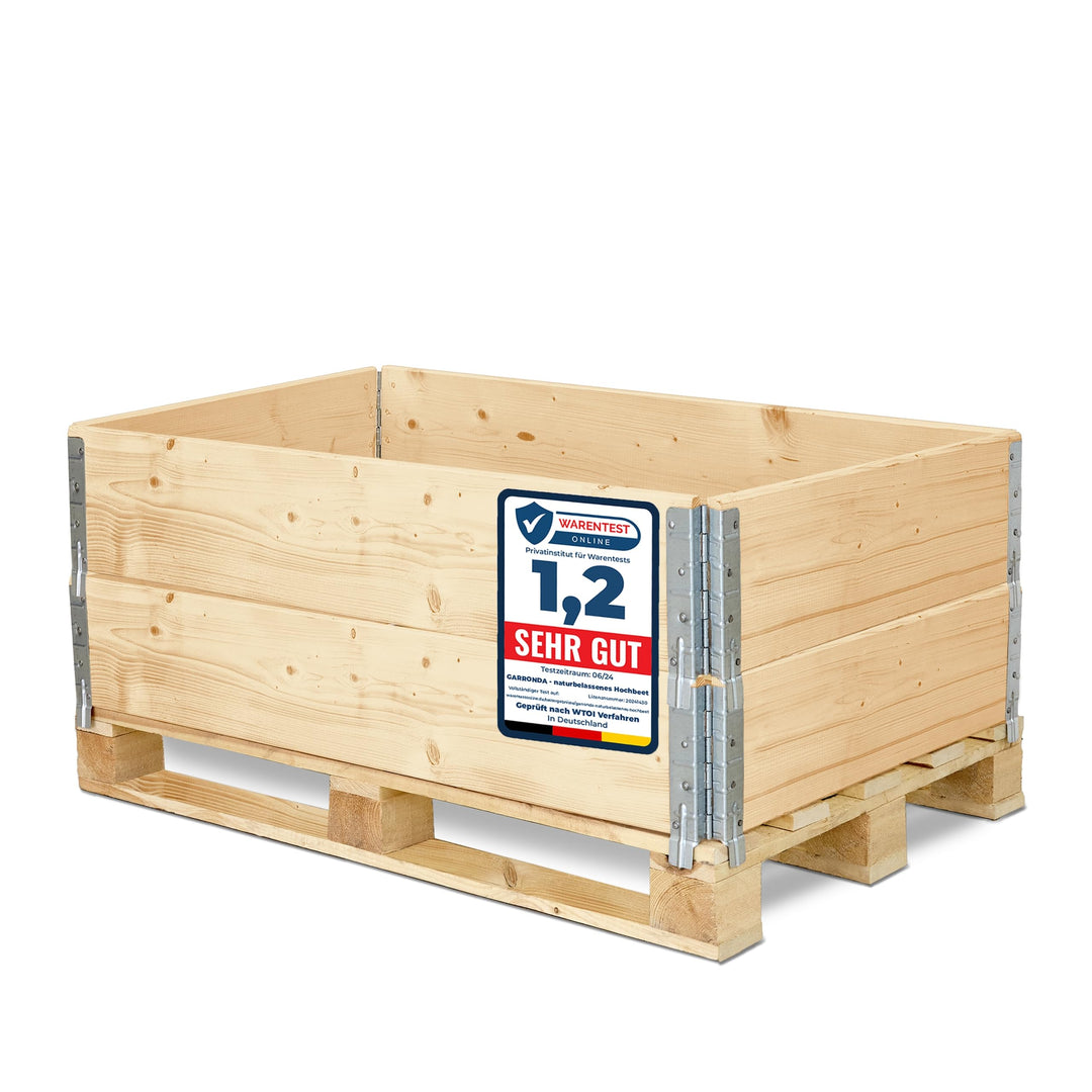 Garronda Holzaufsatzrahmen für Palette Aufbewahrungskiste aus Holz Palettenaufsatzrahmen Holzkiste (