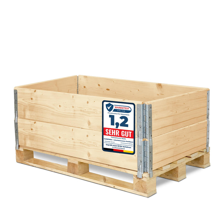 Garronda Holzaufsatzrahmen für Palette Aufbewahrungskiste aus Holz Palettenaufsatzrahmen Holzkiste (