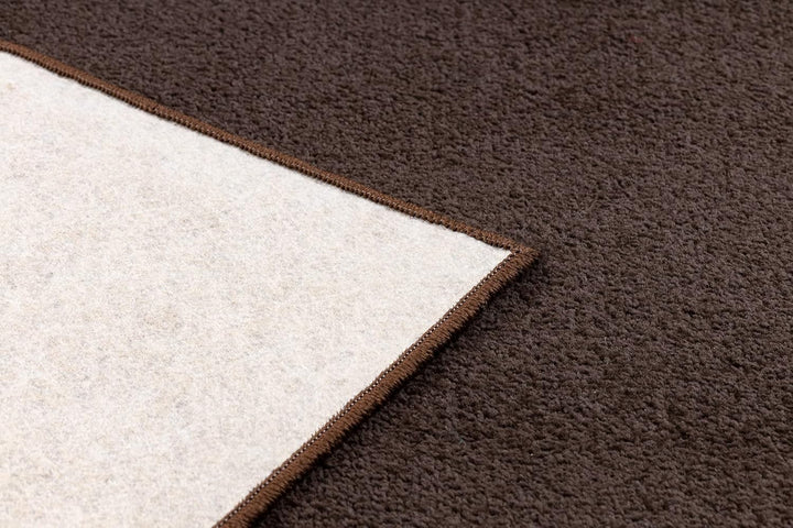 rugsx Einfarbiger Teppich Eton für Zimmer, Wohnzimmer, Schlafzimmer, Teppichboden Auslegware, braun,