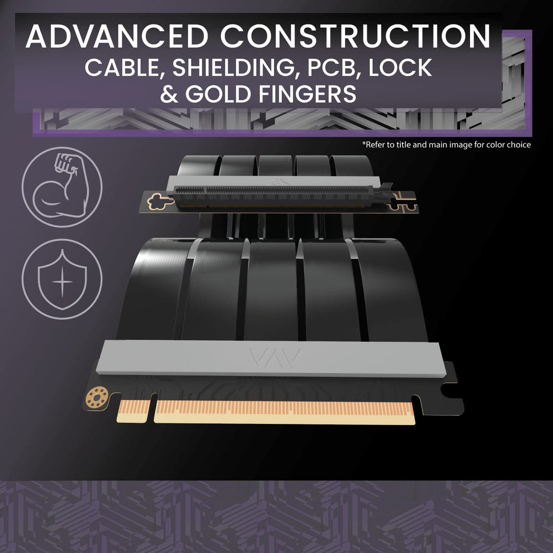 LINKUP - AVA PCIe 4.0 Gen 4 x16 Riserkabel - RTX 4090 RX7900 Ready - Steigere Deine Gaming-Performan