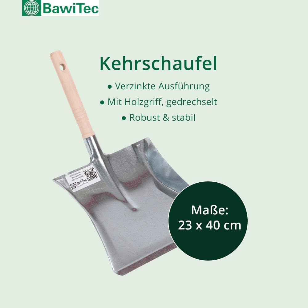 BawiTec Profi Kehrbesen Set Kehrset XL Besen 60cm Saalbesen #0715 inkl. Metall-Teleskopstiel verstel