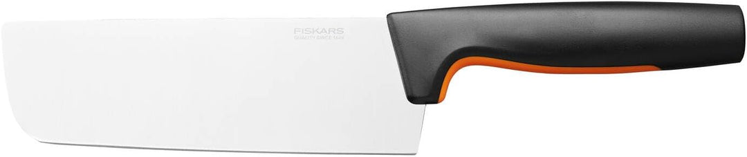 Fiskars Nakiri Gemüsemesser, Functional Form, Gesamtlänge: 28 cm, Japanischer Edelstahl/Kunststoff,