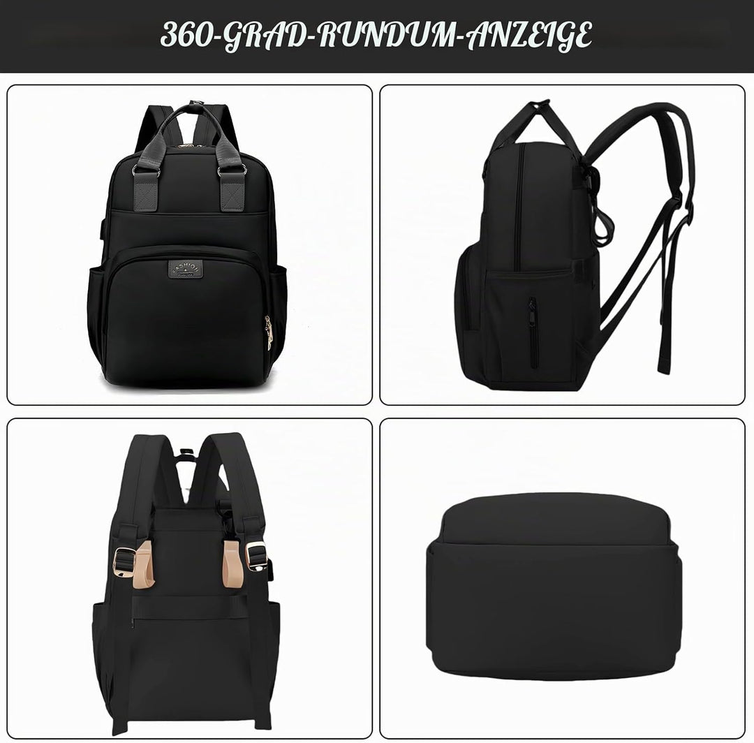 Baby Wickelrucksack, Wickeltasche Rucksack, Babytasche Wasserdicht mit Schnullerhalter und Kinderwag